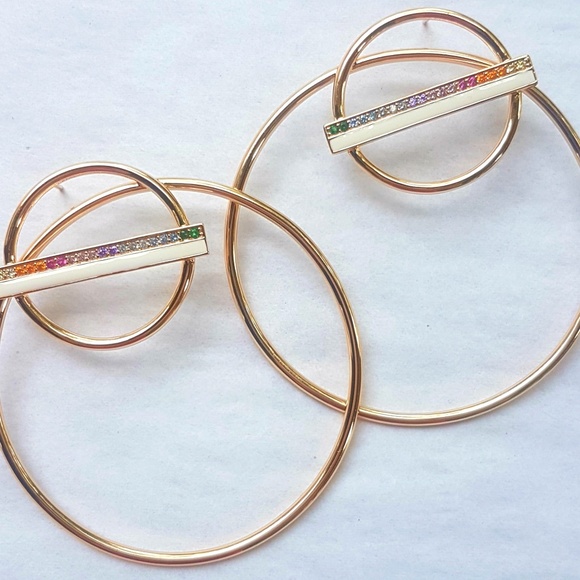 Elizabeth Stone Jewelry - Elizabeth Stone Gold Plated Brass Earrings - NWT